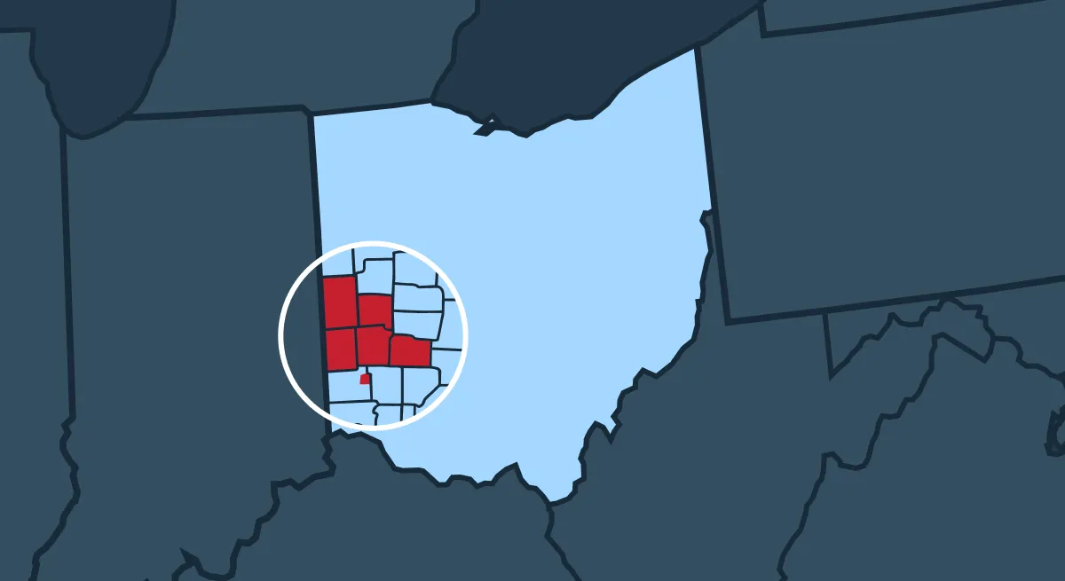 Business First region map graphic